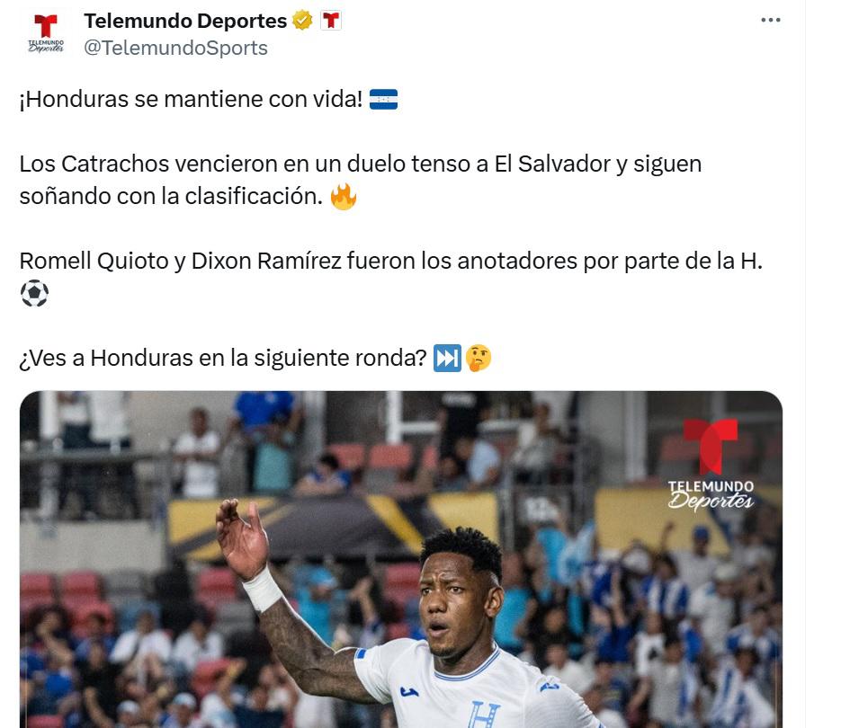Honduras enmienda el desastre y El Salvador, al borde de la eliminación, las redes explotan con el triunfo catracho en Copa Oro