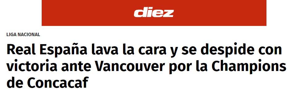 “Cierre con dignidad”: Prensa hondureña e internacional reaccionaron al triunfo del Real España en Concacaf