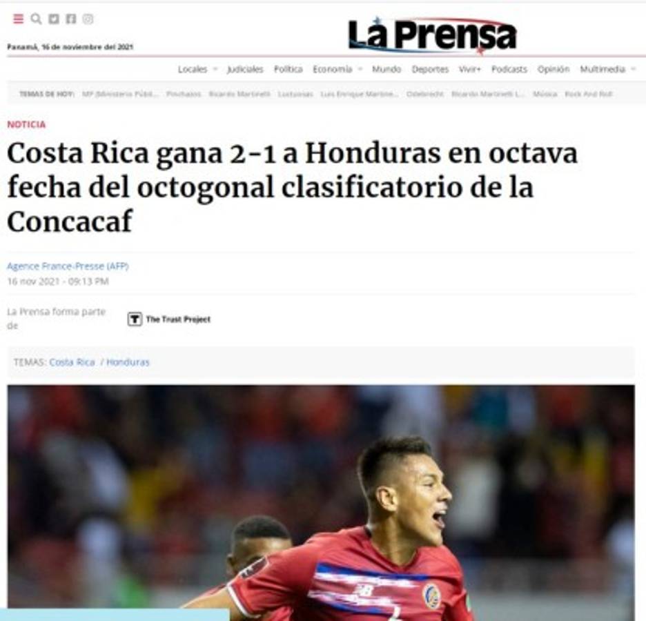 ¡Adiós Qatar, triunfo agónico, Costa Rica sobrevive! Lo que dice la prensa mundial tras el fracaso de la Selección de Honduras