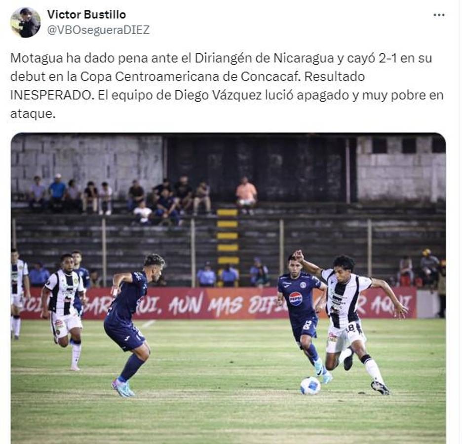 Lo que dice la prensa hondureña sobre la derrota de Motagua ante Diriangén en la Copa Centroamericana de Concacaf