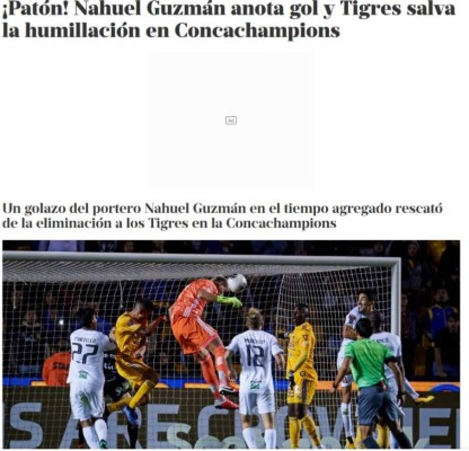 Lo que dice la prensa mexicana y mundial de los sufridos triunfos de América y Tigres en Concachampions