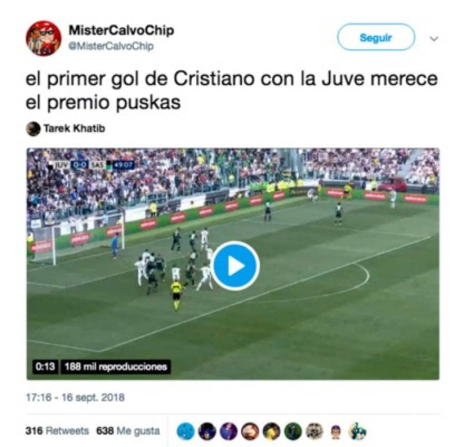 Cristiano Ronaldo y los divertidos memes tras marcar doblete con la Juventus