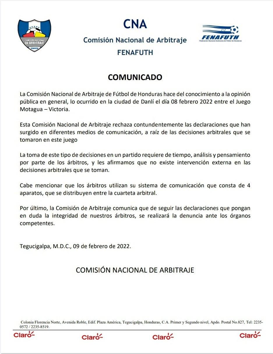 Comisión de Arbitraje defiende decisiones de Saíd Martínez y amenaza con denunciar a quienes duden “de la integridad” de los árbitros