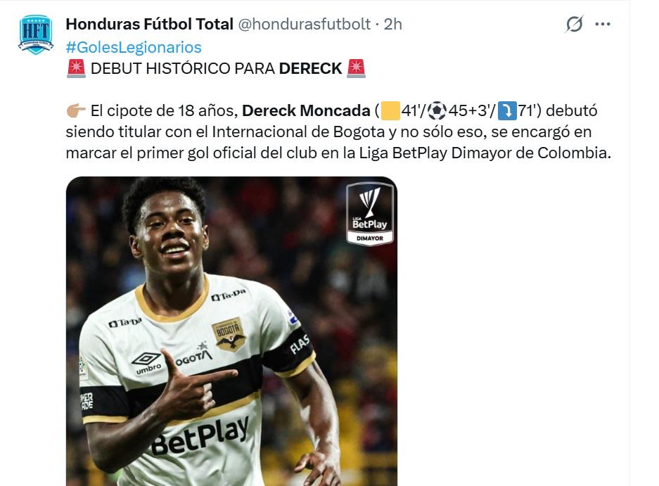 Muchacho de oro, Merecida ovación y Empezó a hacer historia: Prensa y afición se rinden ante Dereck Moncada y su debut con gol en Colombia