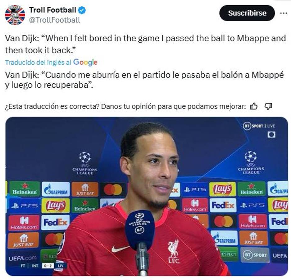 Los memes destrozan a Mbappé por la dura derrota del Real Madrid en Champions ante Liverpool