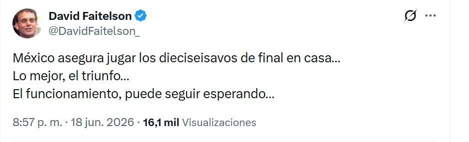 No vi avance: Faitelson cruel con México y prensa celebra a medias ante Corea