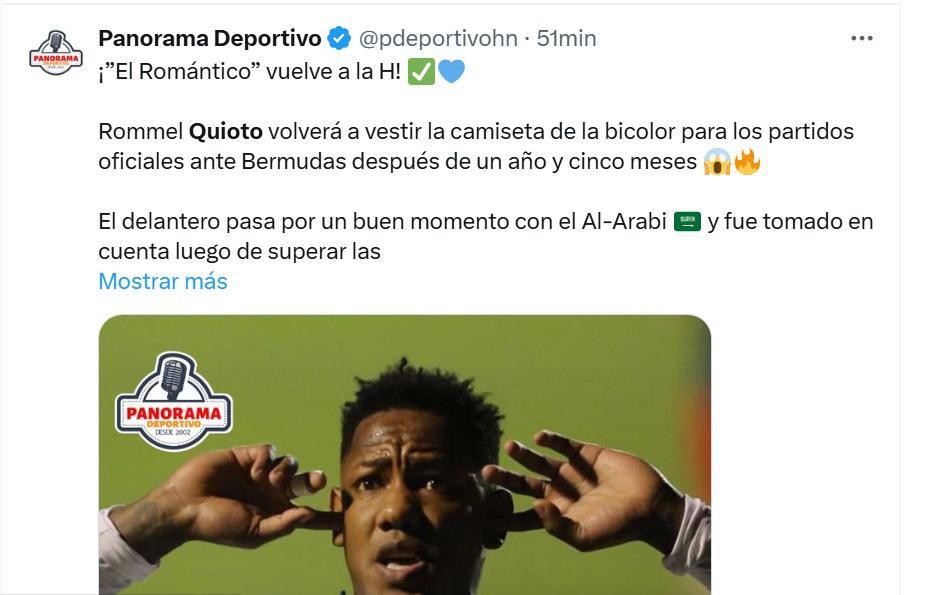 Quioto regresa a la Selección y causa euforia en la prensa de Honduras: “él debe responder en la cancha”
