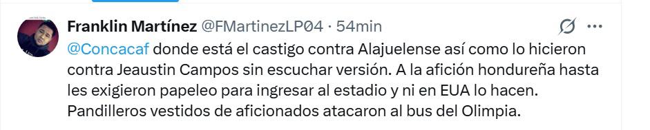 Vergüenza de ataque,  descalificación y Concacaf se hará de la vista gorda: prensa de Honduras condena agresión contra Olimpia en Costa Rica