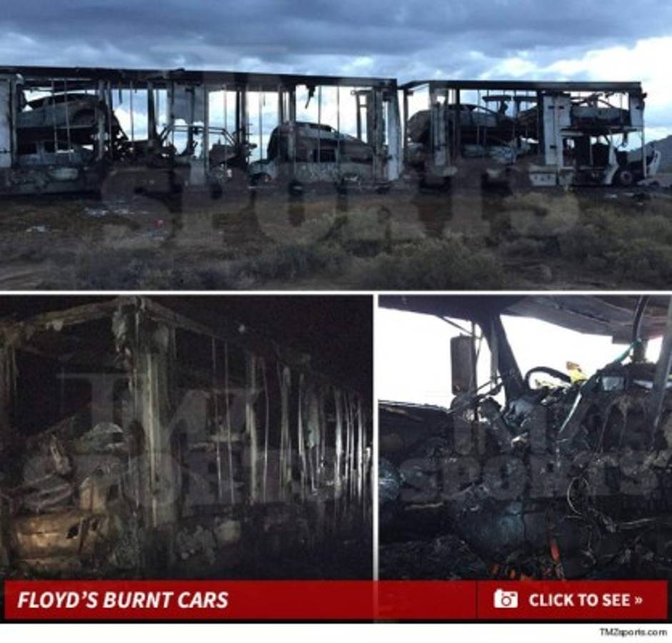 FOTOS: Así fue el incendio que consumió los autos de lujo de Mayweather