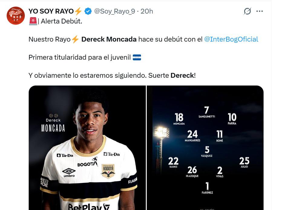 Muchacho de oro, Merecida ovación y Empezó a hacer historia: Prensa y afición se rinden ante Dereck Moncada y su debut con gol en Colombia