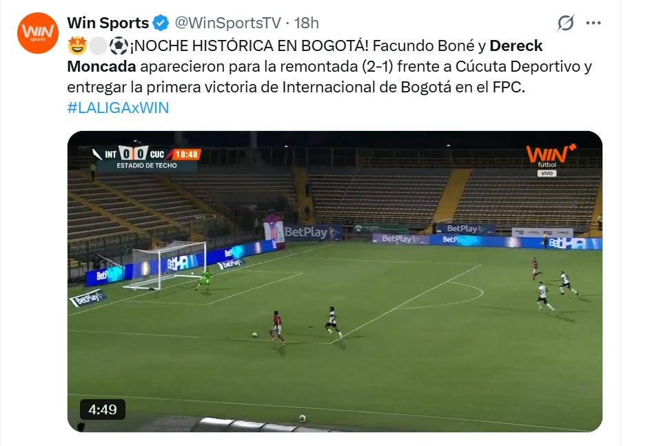 Muchacho de oro, Merecida ovación y Empezó a hacer historia: Prensa y afición se rinden ante Dereck Moncada y su debut con gol en Colombia