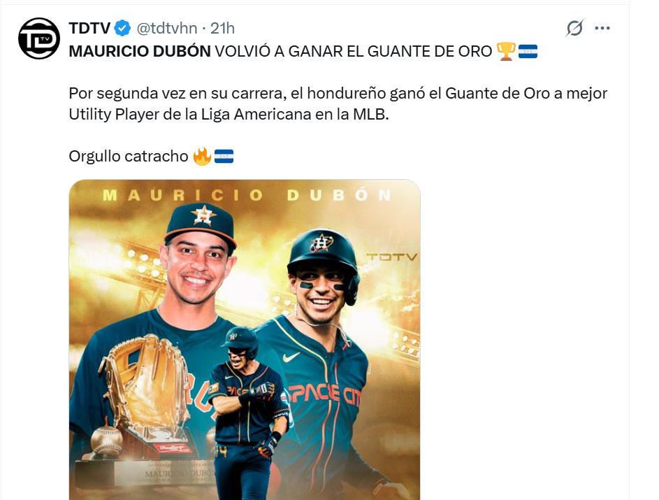 Tiene una habilidad excepcional y historia para Centroamérica, periodistas y aficionados exaltan a Mauricio Dubón por su Guante de Oro 2025