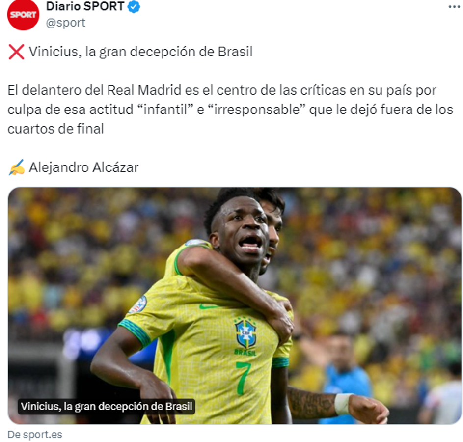 ”La peor Brasil de todos los tiempos”, “quítenle el 10 a Rodrygo”: duras críticas tras eliminación de Copa América