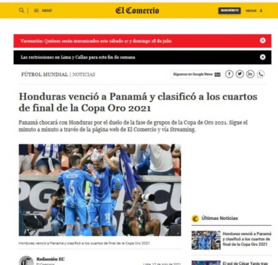 'Juego de locos' y polémica por gol anulado: Lo que dice la prensa tras el triunfo de Honduras ante Panamá