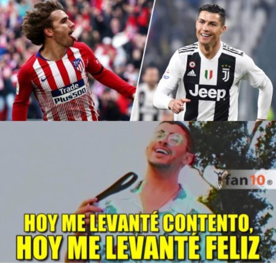 'Trituran' con memes a Cristiano Ronaldo y a la Juventus tras derrota ante el Atlético
