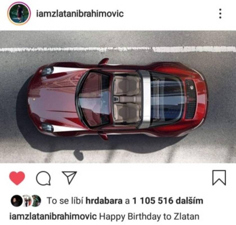 Lo presume en Instagram: Zlatan Ibrahimovic cumple 39 años y se regala un auto espectacular