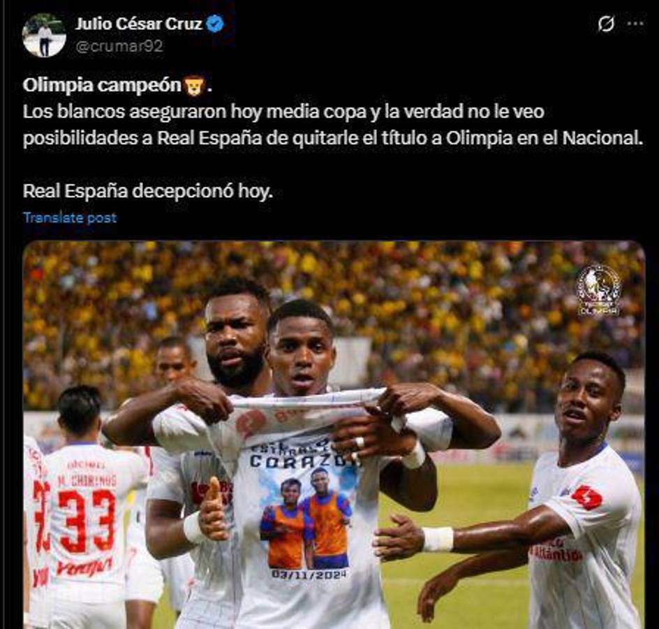 El León acaricia la 39: la prensa señala al culpable de la derrota de Real España y elogian a Olimpia tras la remontada