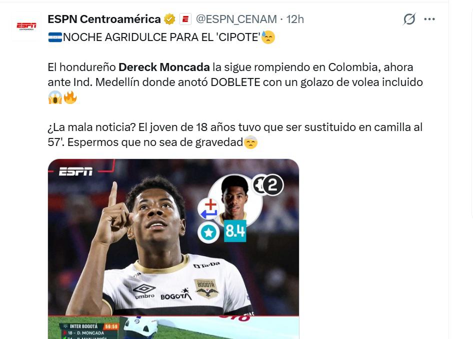 En Italia y Brasil lo destacaron: Honduras tiene una joya, Que Francis logre esa dupla con Keyrol Figueroa, las opiniones sobre Dereck Moncada