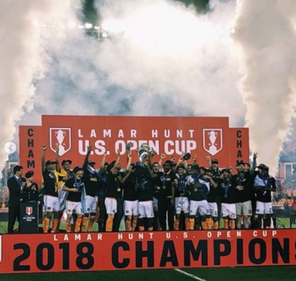 Así celebraron los hondureños y el Houston Dynamo el título de Copa