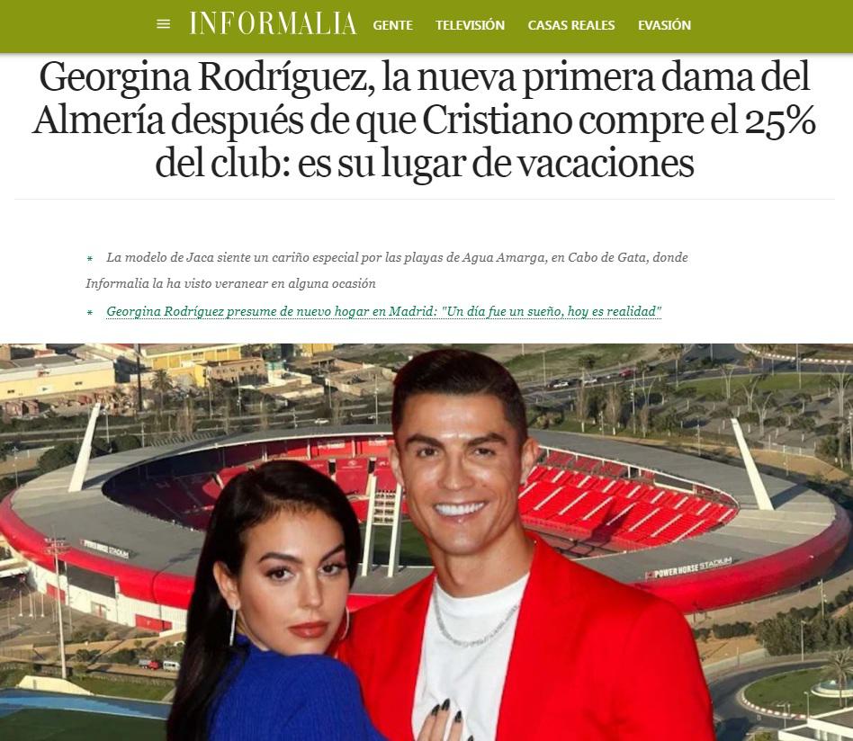 Cristiano Ronaldo compra este club de España, la decisión con su carrera y lo que pasará con Georgina Rodríguez
