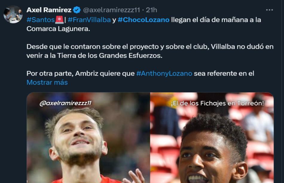 Prensa de México revela fecha de aterrizaje del Choco Lozano tras fichar por Santos: “Es un delantero de trayectoria”