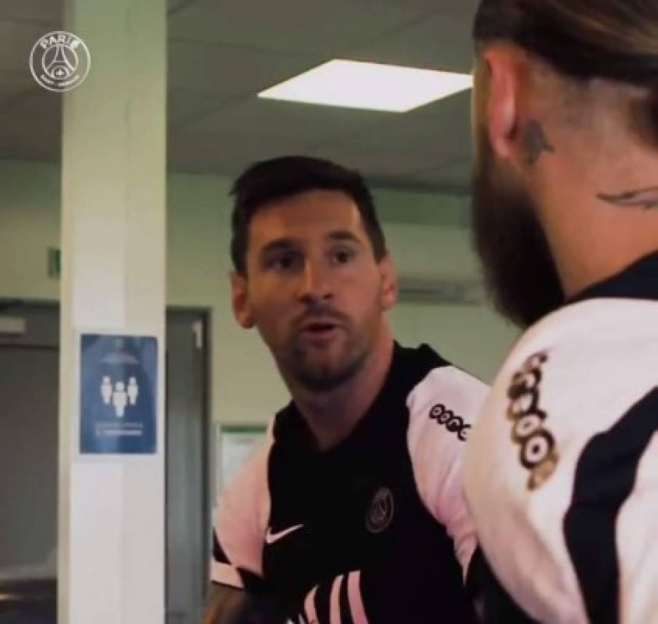 Así fue el primer entrenamiento de Messi en PSG: Su mejor amigo y abrazos con Sergio Ramos