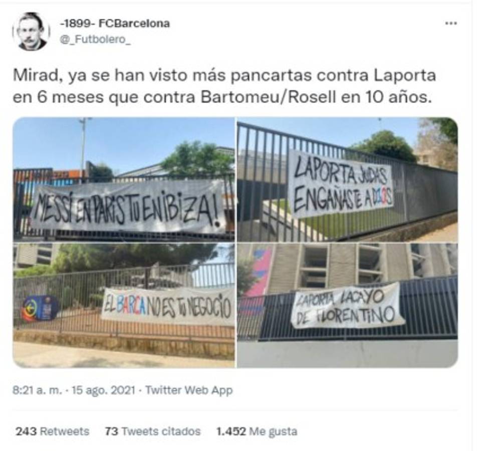 ''Engañaste a D10s'': afición del Barça ataca a Laporta en las afueras del estadio tras el adiós de Messi