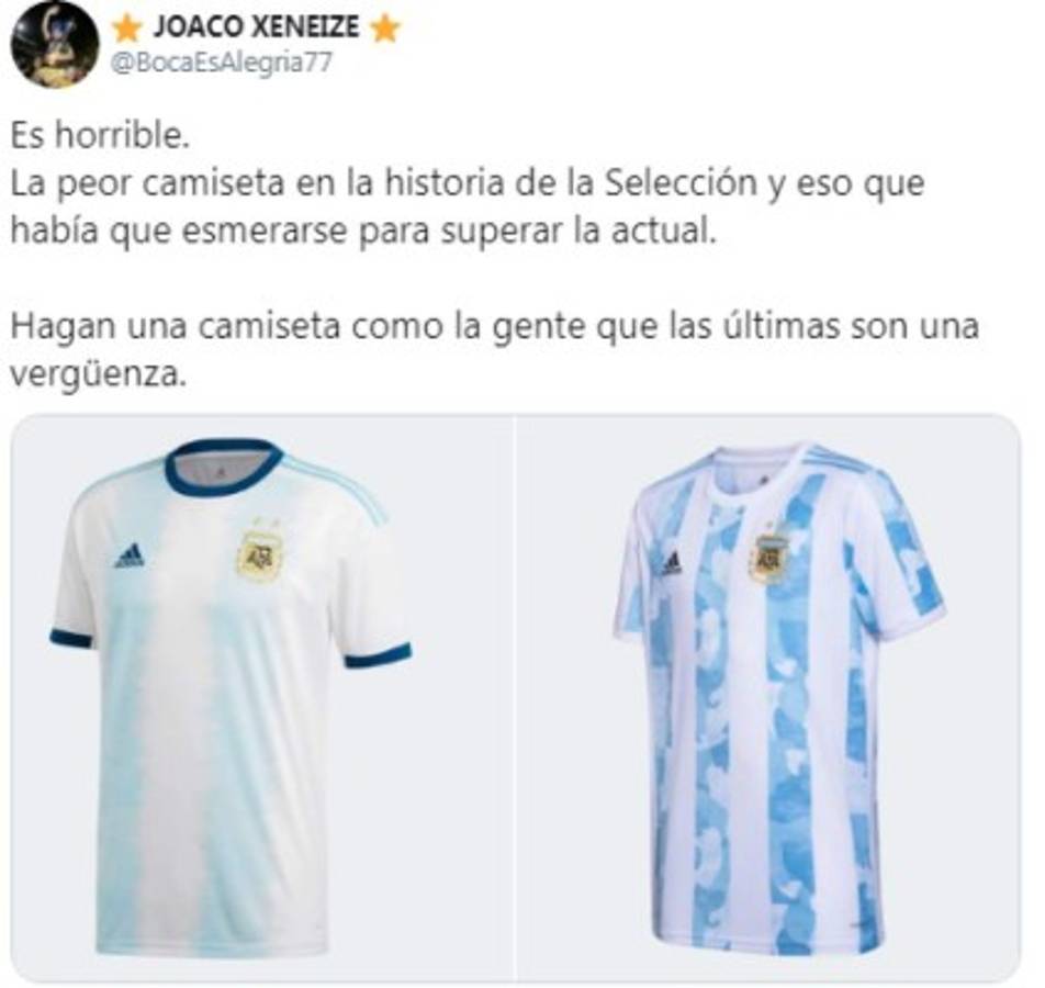 'Parece chaleco de perros': Tildan de horrible la polémica nueva camisa de Messi y Argentina para 2021  