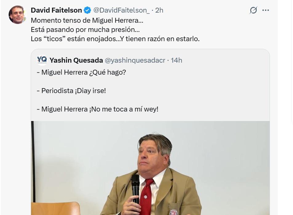 Faitelson aniquila al Piojo Herrera tras debacle de Costa Rica y rozar la eliminación