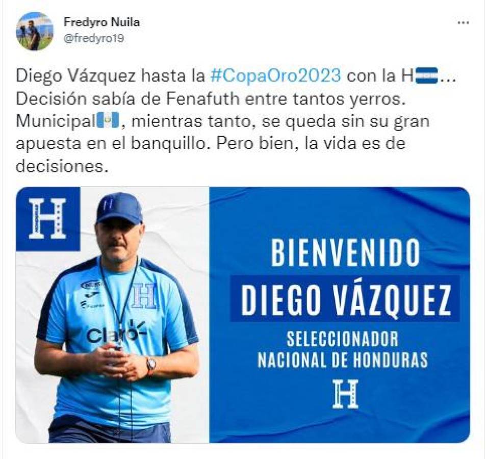 “Falta de ética y compromiso”: La dura reacción de la prensa luego de que Diego Vázquez dejara ‘plantado’ al Municipal por la selección de Honduras