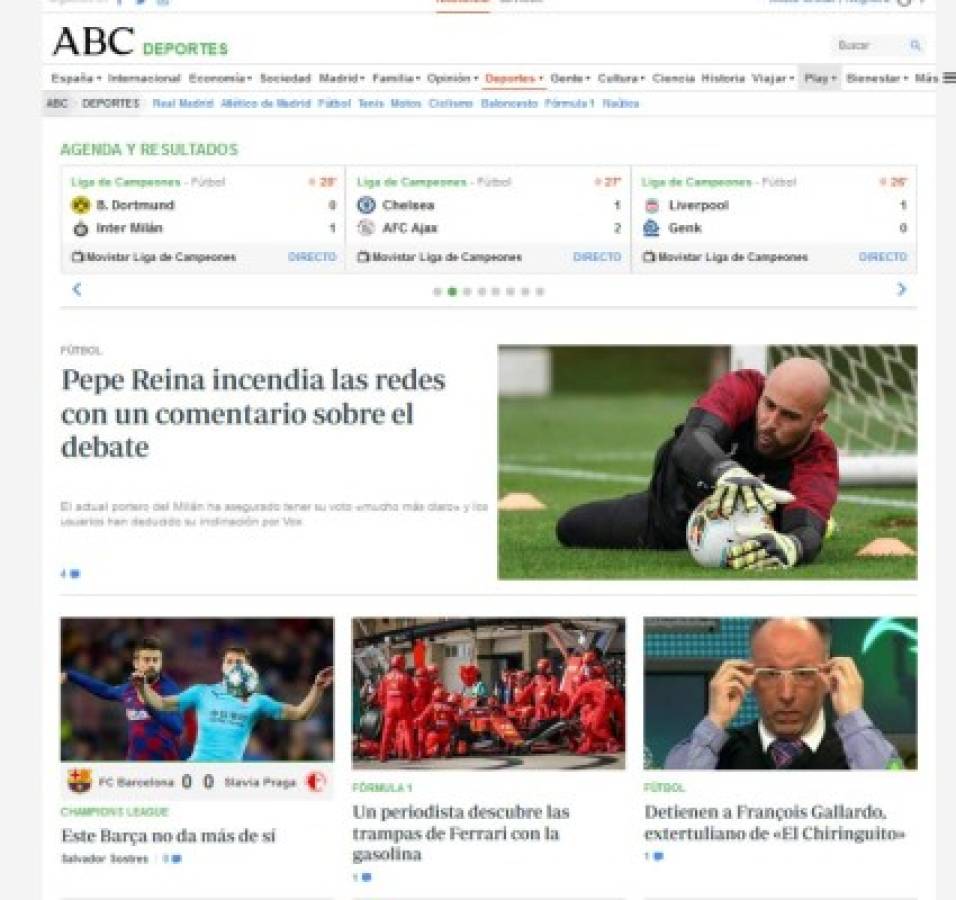 Prensa de España atiza contra Barcelona tras empate contra Slavia Praha en Champions