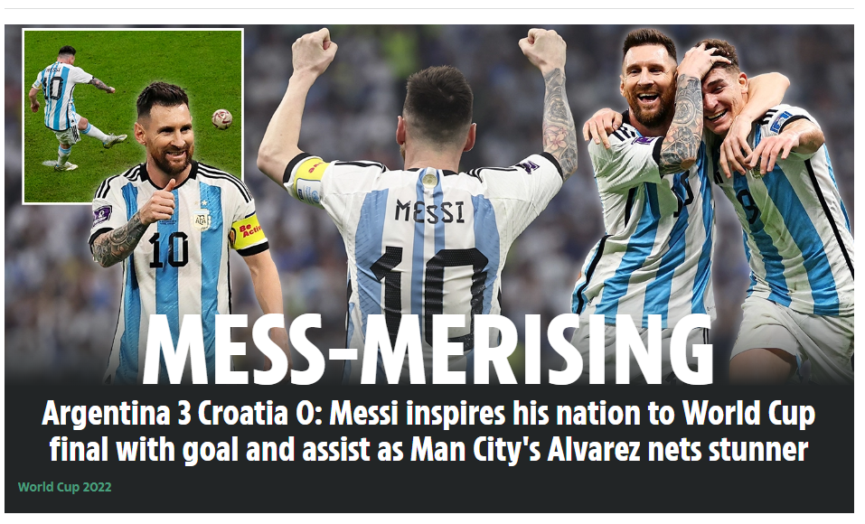 El mundo rendido ante “un marciano llamado Messi”: medios piden “vestir” a Leo tras exhibirse en el Argentina - Croacia