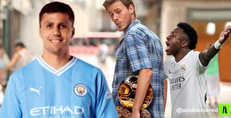 Rodri fue el ganador del Balón de Oro 2024 y los memes hacen pedazos a Vinicius y al Real Madrid