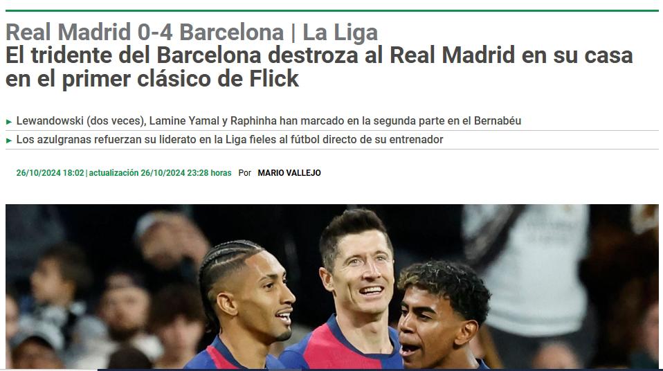 Prensa reacciona por la paliza del Barcelona ante Real Madrid: “Ridículo histórico de Mbappé; por esto somos los mejores del mundo”