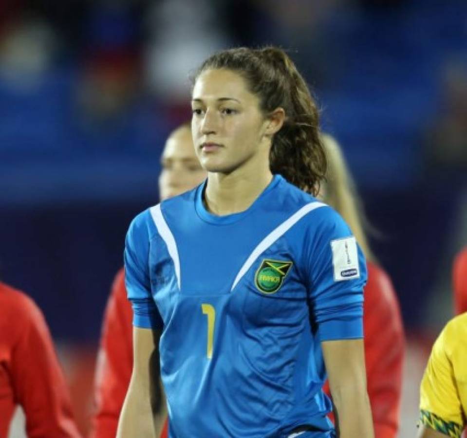 Sydney Schneider, la portera de la Selección Femenina de Jamaica