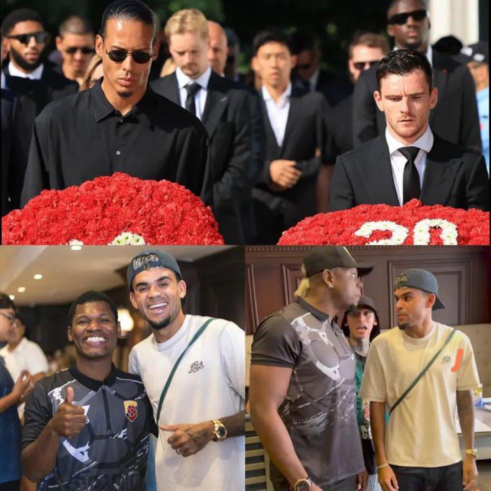 Luis Díaz recibe una ola de críticas: lo que estaba haciendo mientras el Liverpool despedía a Diogo Jota