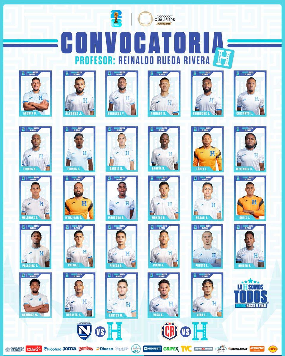 La convocatoria oficial de la Selección de Honduras para los partidos de noviembre.