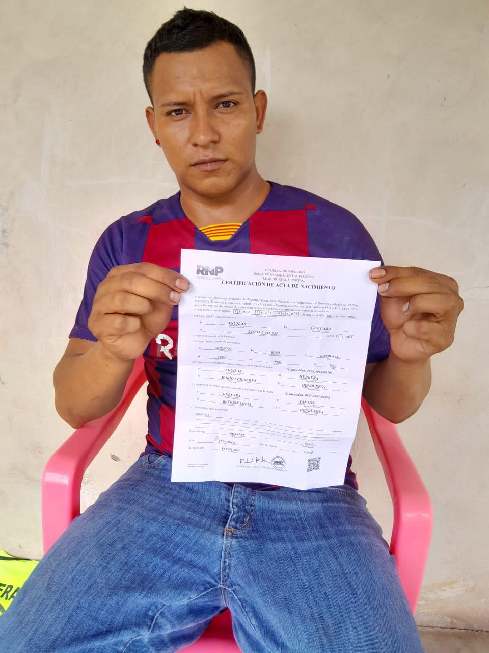 Yoreño nombró a su hijo como el astro argentino Leo Messi.