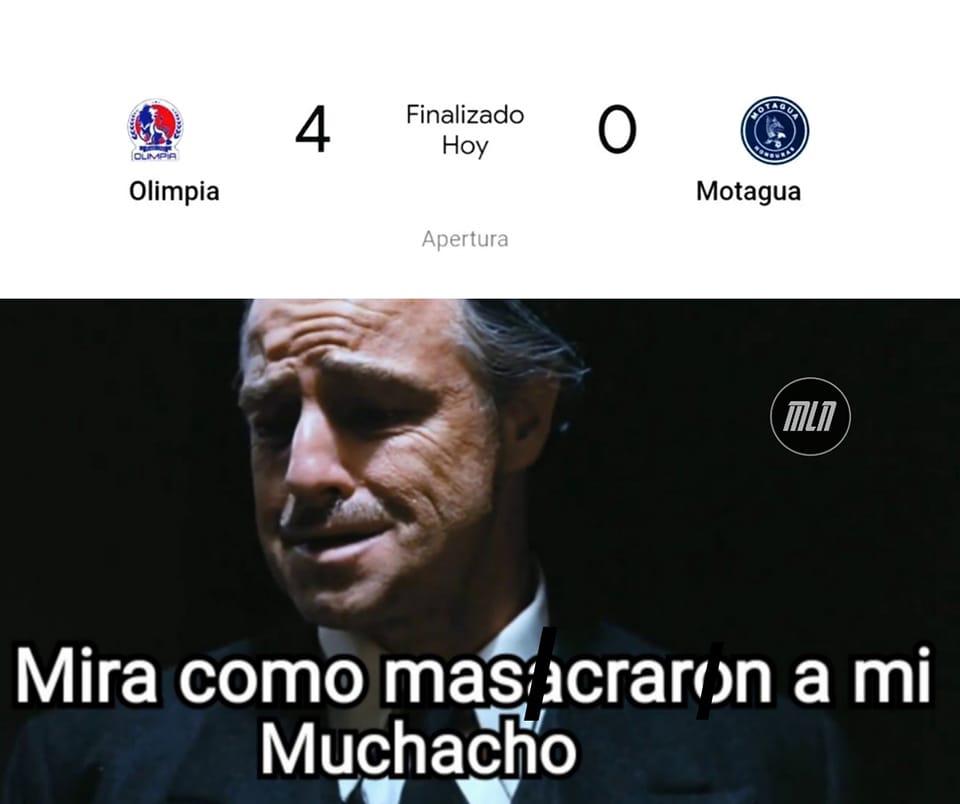 ¡Para reír! Los memes despedazan a Motagua por la paliza que sufrió ante Olimpia en el Morazán