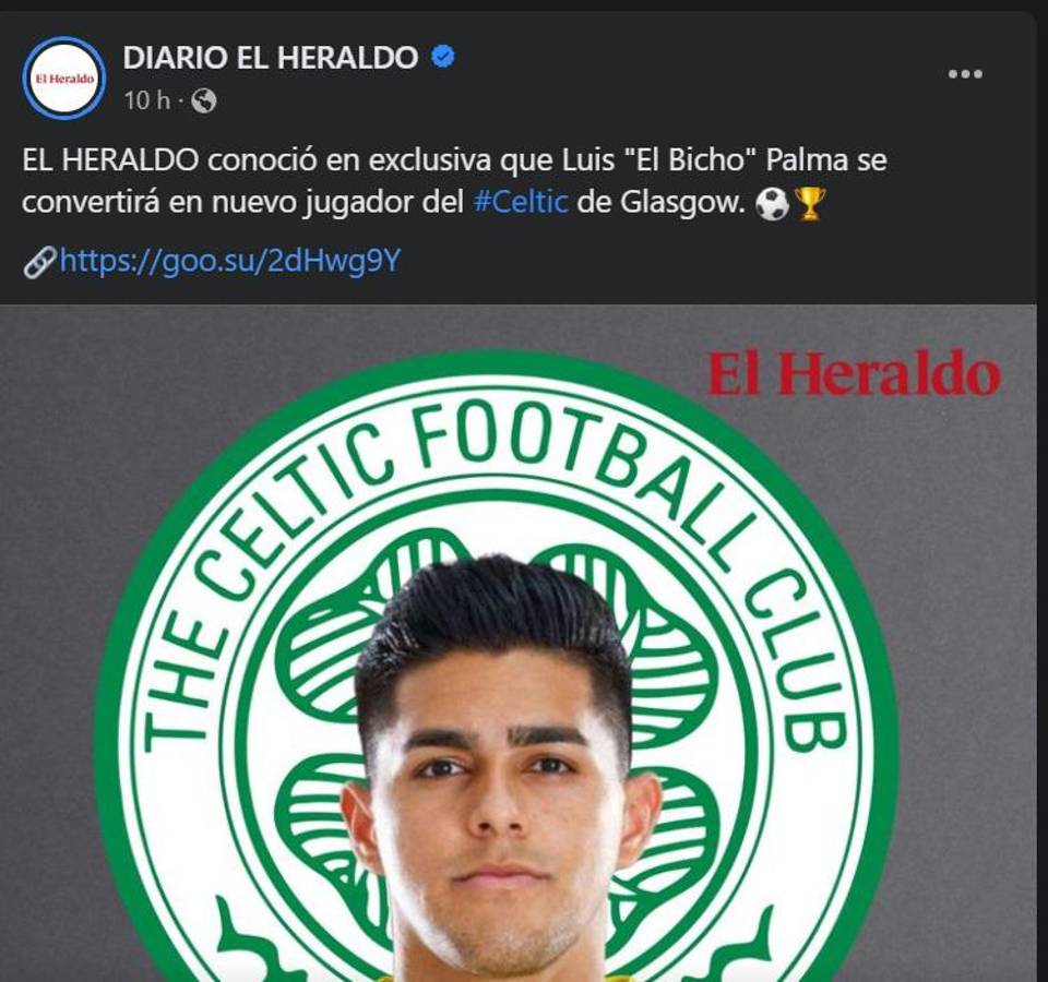 “Luis Palma entre los más caros”, “Jugará Champions League”: La reacción de la prensa al fichaje del hondureño con el Celtic de Escocia