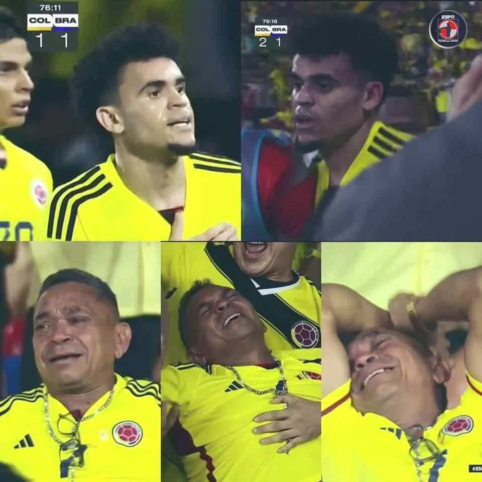 ¡La vida da revancha! Emotiva celebración del papá de Luis Diaz tras su doblete ante Brasil