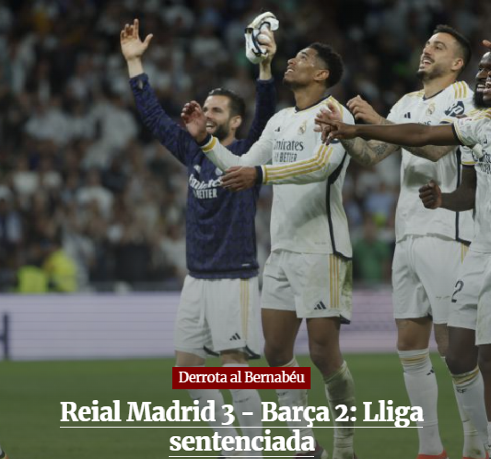 La prensa reacciona luego del triunfo del Real Madrid en el Clásico: “Barcelona alcanza un nuevo nadaplete”