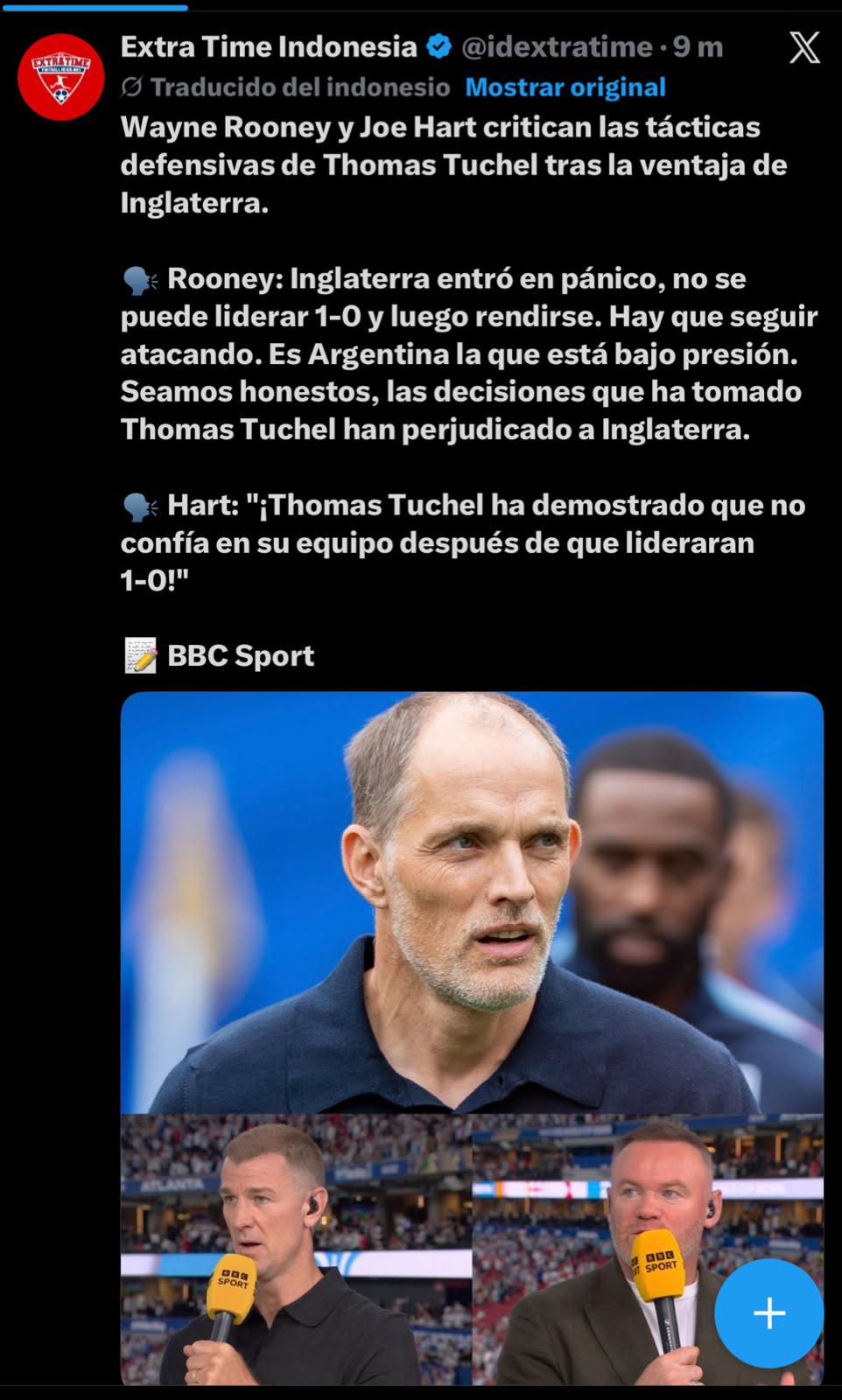 Debe renunciar hoy: Rooney y la prensa inglesa no perdonan a Thomas Tuchel