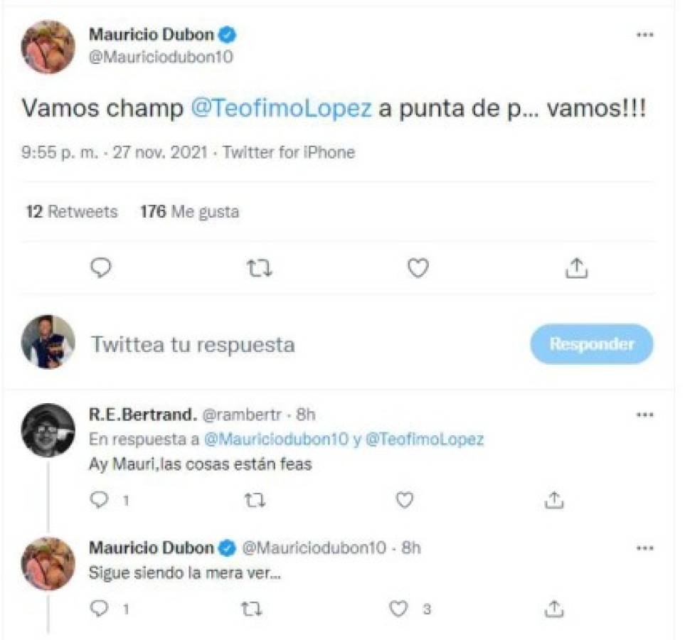 Brutal mensaje de Mauricio Dubón a Teófimo tras perder ante Kambosos: 'Sigue siendo la mera verg...'