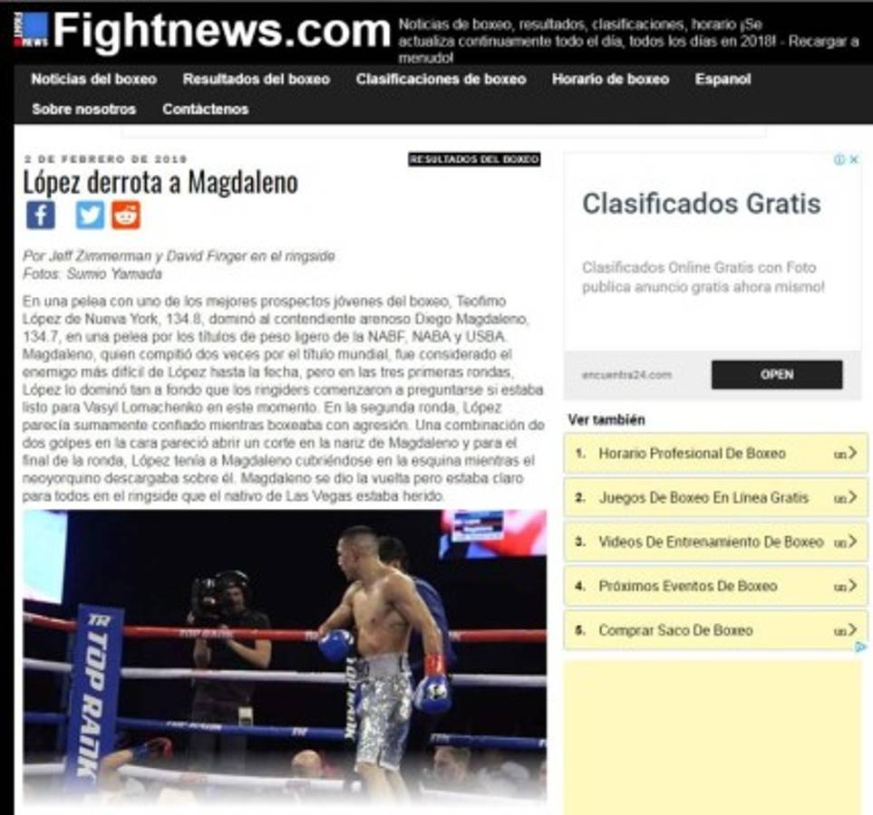 Lo que dicen los medios sobre el nocaut de Teófimo López