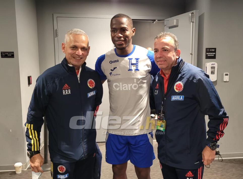 El reencuentro que se dio previo a la derrota de la ‘H’ en Florida y aficionada hondureña fue conquistada por colombiano