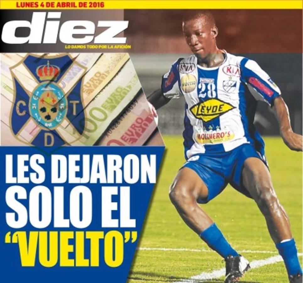 Las portadas digitales de DIEZ de este lunes 4 de abril de 2016