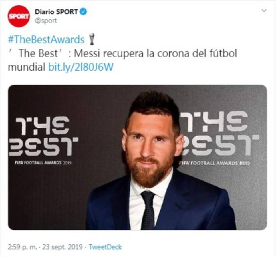 ¡Se rinden ante Lio! Lo que dicen los medios sobre Messi tras ganar su primer The Best
