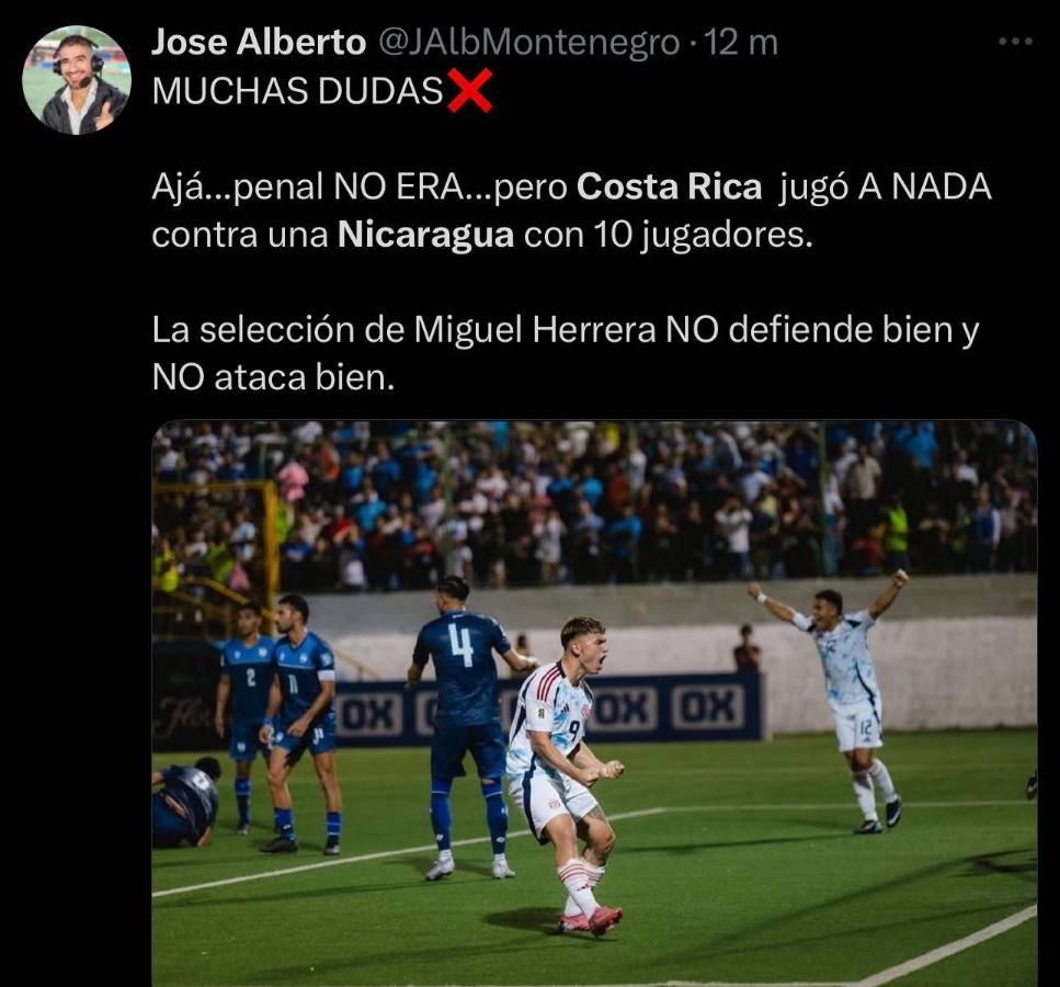 No era penal Nos bailaron: así reacciona la prensa al empate de Costa Rica ante Nicaragua ¿Qué dijo Chepebomba?
