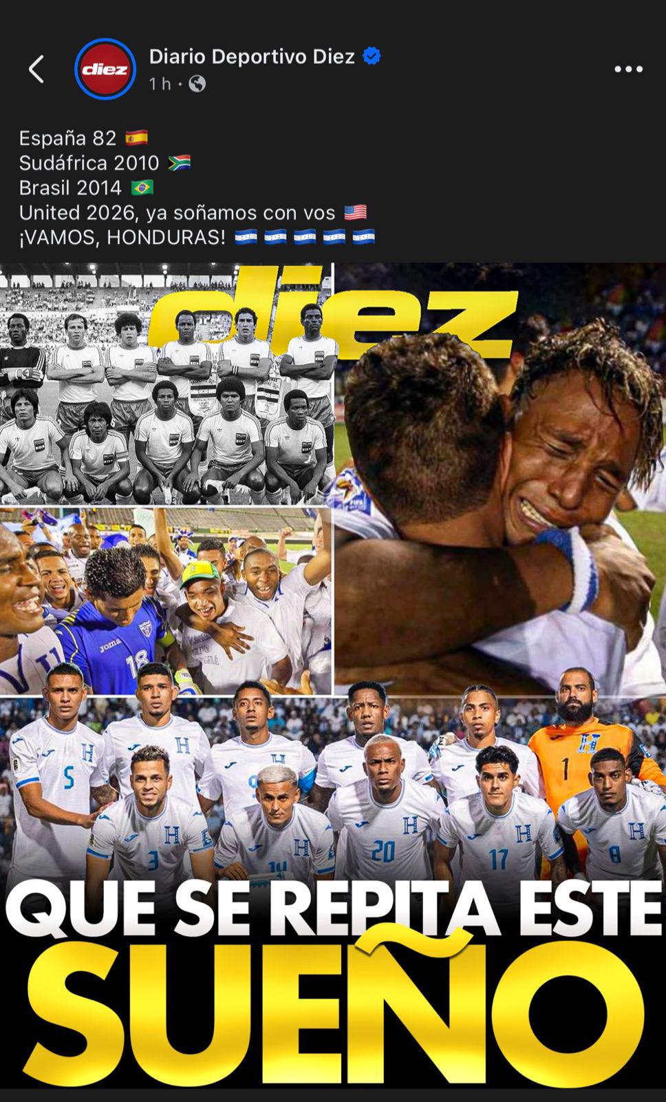 Que se repita el sueño pongan huev**: la prensa reacciona motivada a la clasificación de Honduras al Mundial 2026